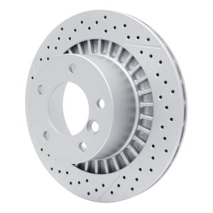 Mercedes-Benz G65 AMG Brake Rotor (1) - Rear - R1 Concepts - GeoSPEC Coated Rotor - Drilled and Slotted - `13-`18